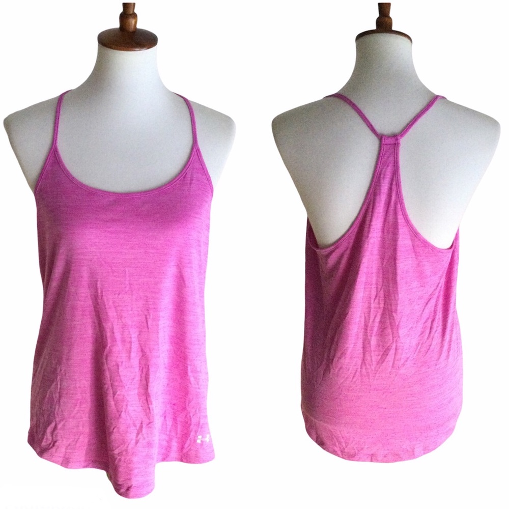 UNDER ARMOUR Racerback Loose Fit Tank Pink Women’s Medium